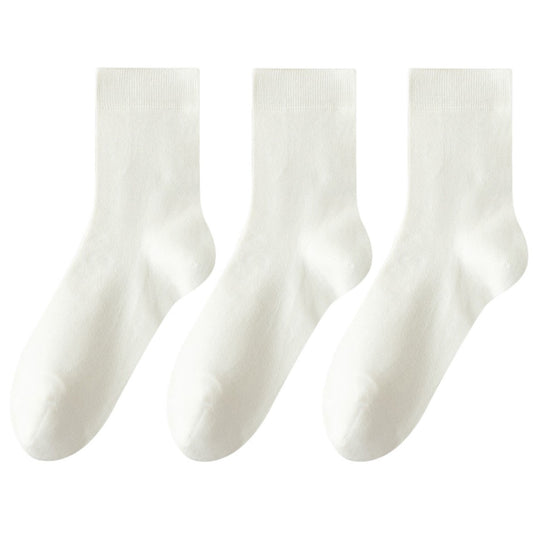Anna-Kaci Women's 3 - Pack Classic Crew Socks with Soft Stretch Knit Fabric and Comfortable Ribbed Cuff