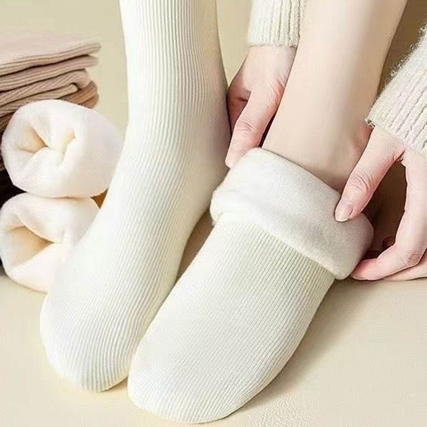 Anna-Kaci 3-Pair Soft Ribbed Crew Socks Set with Stretch Comfort Fabric, Reinforced Cuffs, Breathable Knit Design and Everyday Cozy Wear Giftable Pack