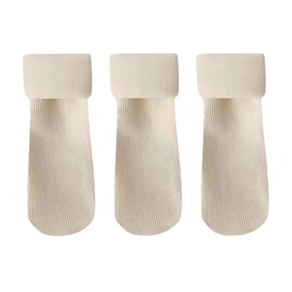 Anna-Kaci 3-Pair Soft Ribbed Crew Socks Set with Stretch Comfort Fabric, Reinforced Cuffs, Breathable Knit Design and Everyday Cozy Wear Giftable Pack