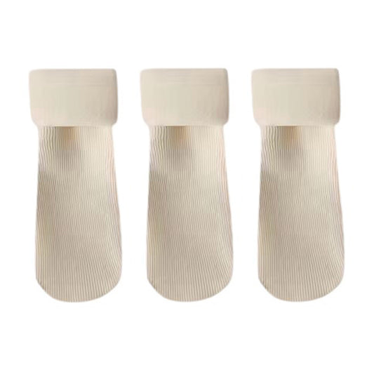 Anna-Kaci 3-Pair Soft Ribbed Crew Socks Set with Stretch Comfort Fabric, Reinforced Cuffs, Breathable Knit Design and Everyday Cozy Wear Giftable Pack