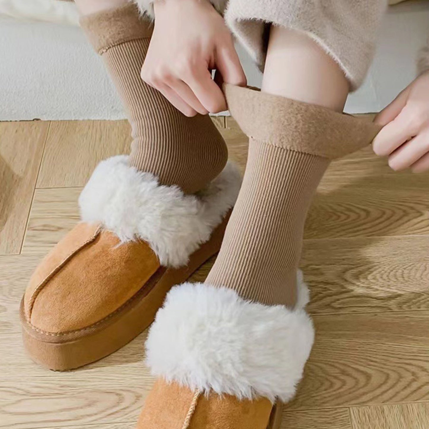 Anna-Kaci 3-Pair Soft Ribbed Crew Socks Set with Stretch Comfort Fabric, Reinforced Cuffs, Breathable Knit Design and Everyday Cozy Wear Giftable Pack