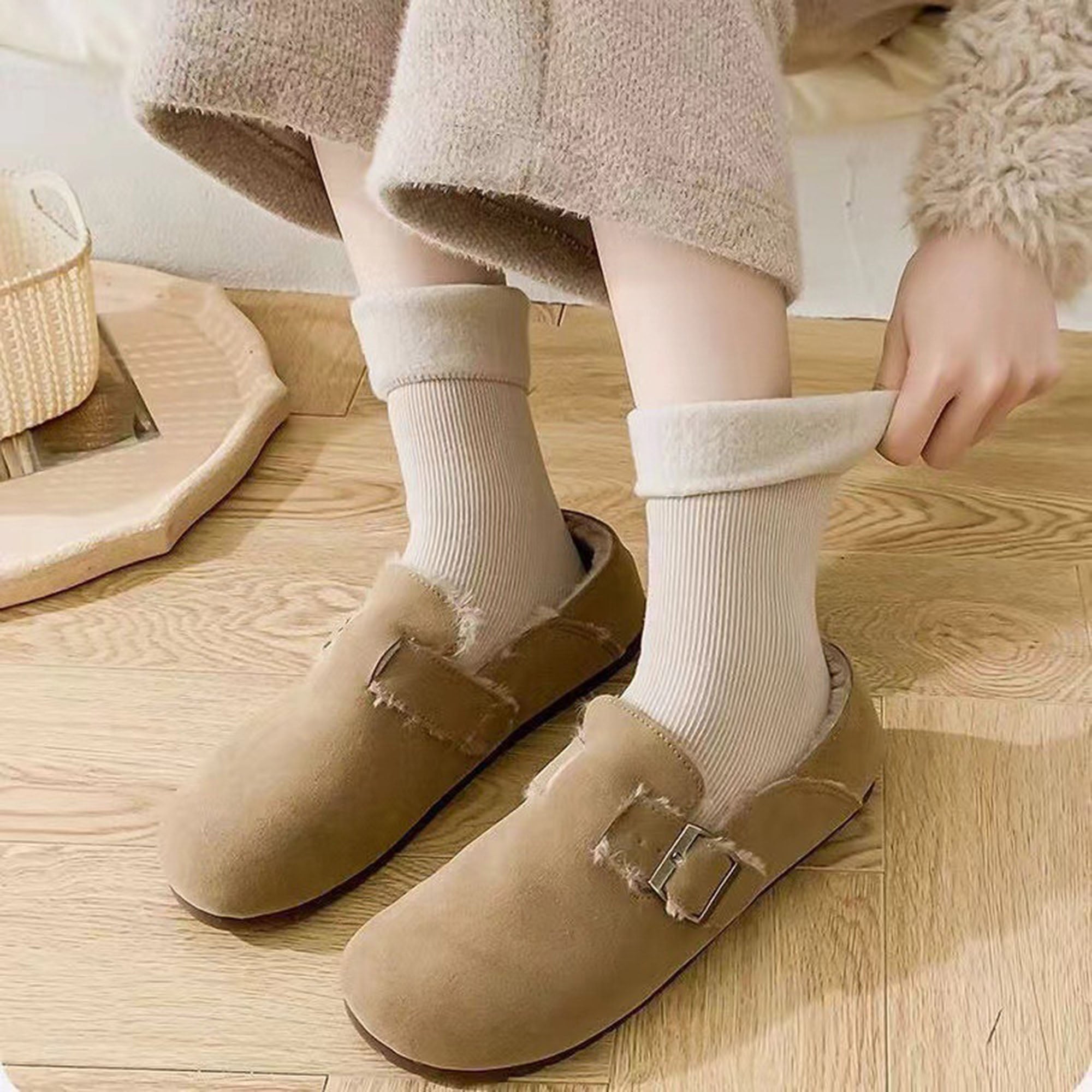 Anna-Kaci 3-Pair Soft Ribbed Crew Socks Set with Stretch Comfort Fabric, Reinforced Cuffs, Breathable Knit Design and Everyday Cozy Wear Giftable Pack