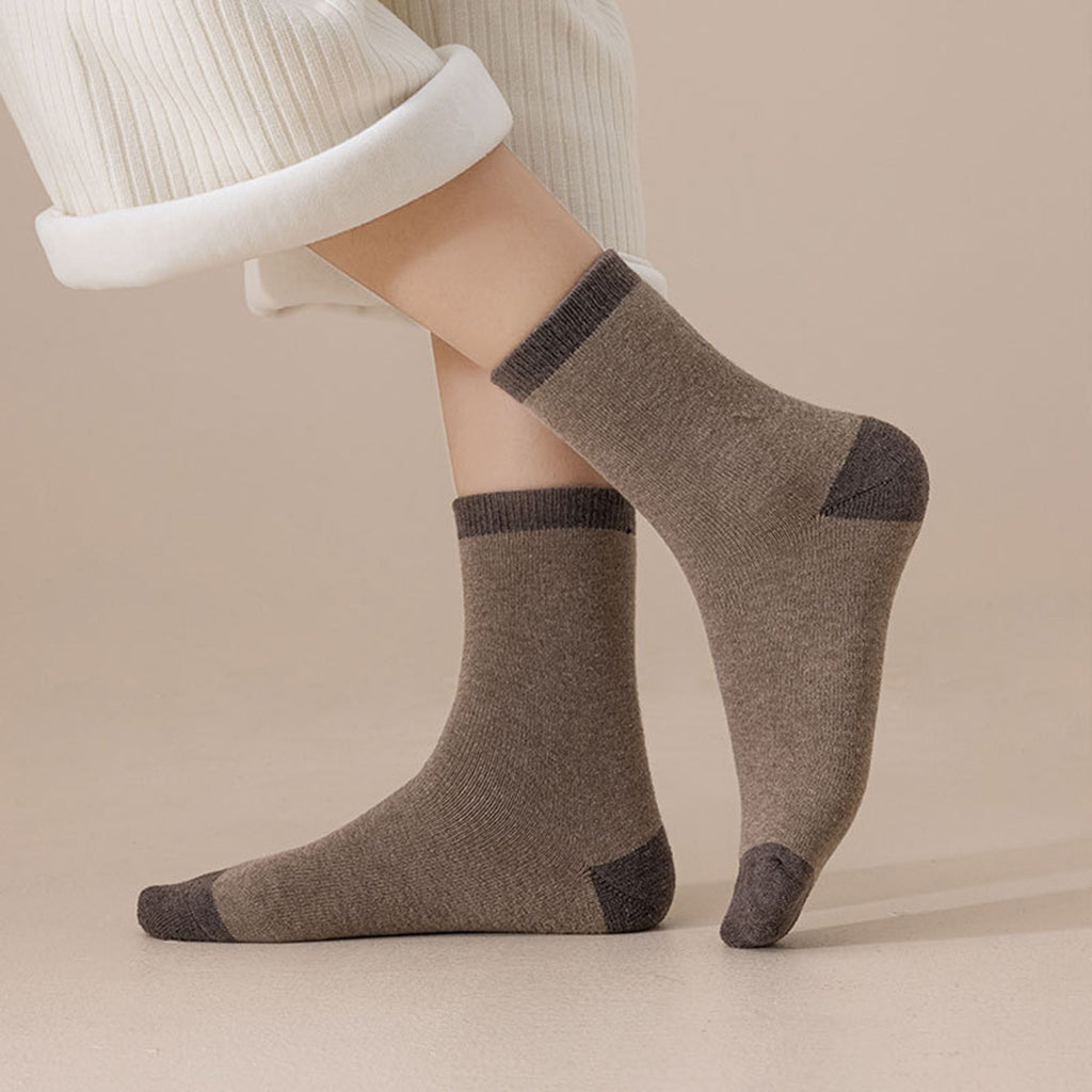 Anna-Kaci Women's 3 - Pack Colorblock Crew Socks with Soft Knit Fabric and Reinforced Heel and Toe