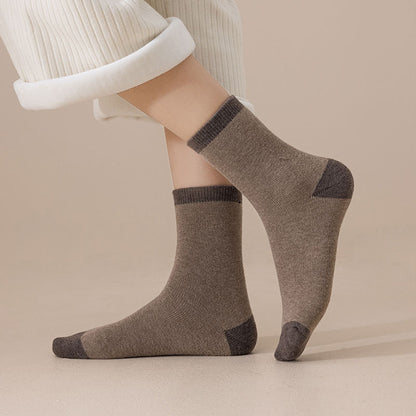 Anna-Kaci Women's 3 - Pack Colorblock Crew Socks with Soft Knit Fabric and Reinforced Heel and Toe