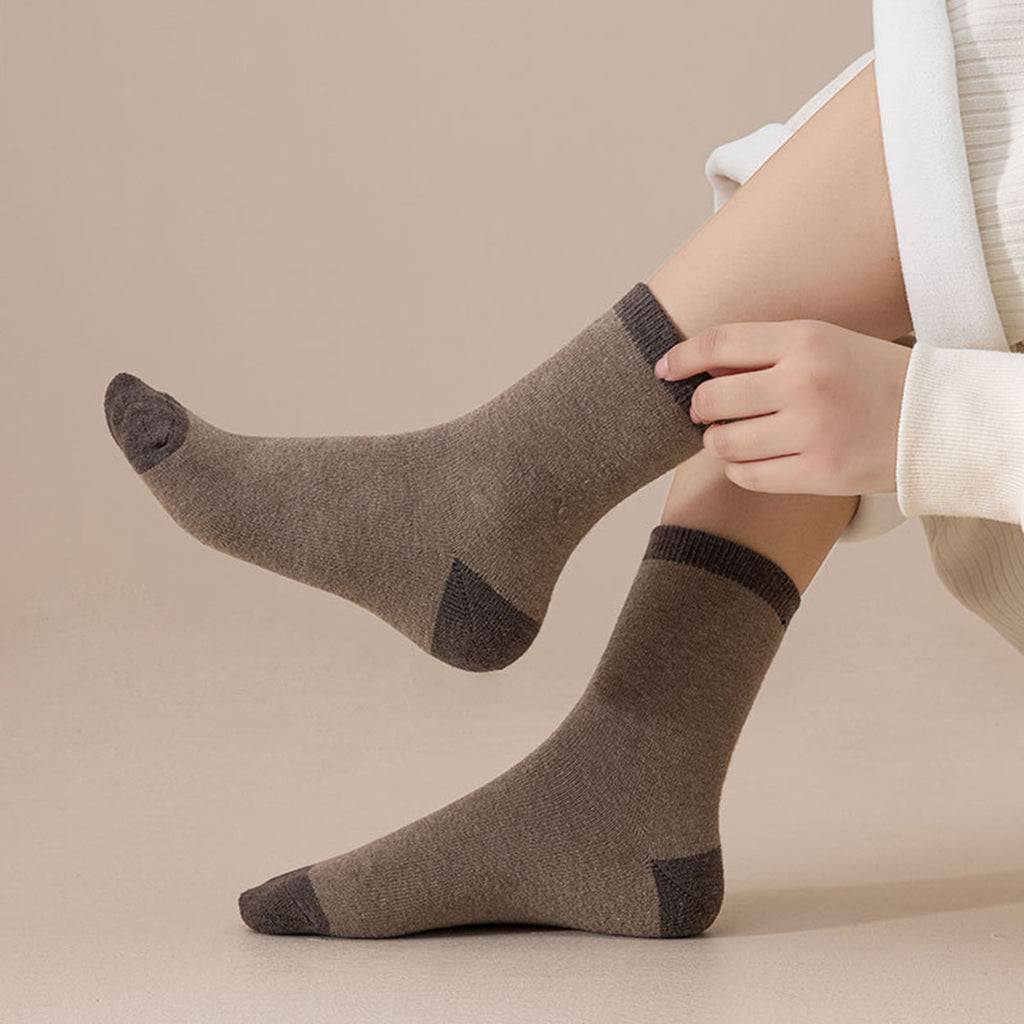 Anna-Kaci Women's 3 - Pack Colorblock Crew Socks with Soft Knit Fabric and Reinforced Heel and Toe
