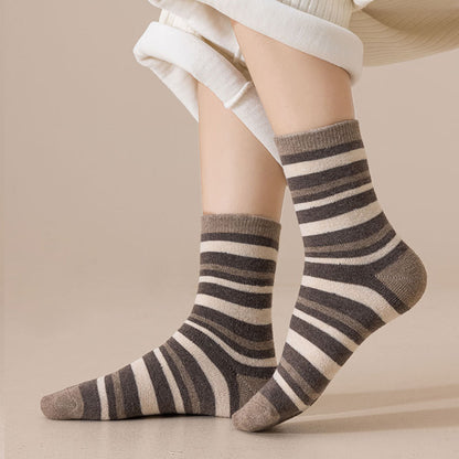 Anna-Kaci Women's 3 - Pack Colorblock Crew Socks with Soft Knit Fabric and Reinforced Heel and Toe