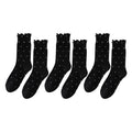 Anna-Kaci 6pk Women's Polka Dot Ankle Socks with Ruffled Cuffs