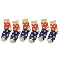 Anna-Kaci 6pk Women's Color - Blocked Polka Dot Cotton Ankle Socks - Trendy Ins - Style Socks