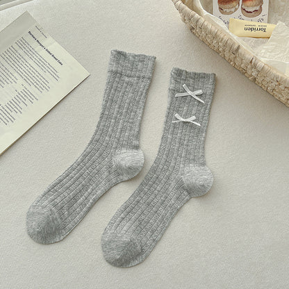 Anna-Kaci 6pk Women's Knee - High Socks with Bow Details