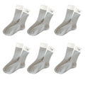 Anna-Kaci Women's 6pk Color - Block Crew Socks with Bow Embroidery