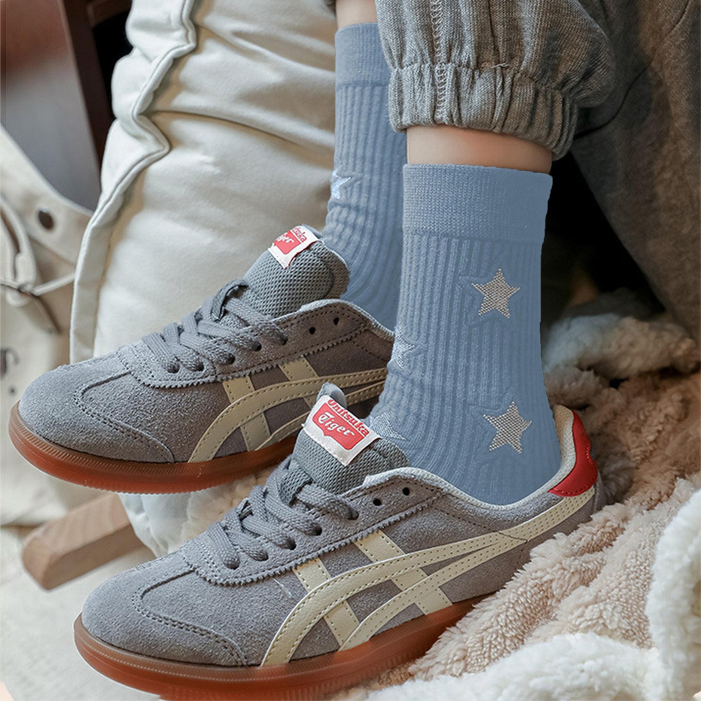 Anna-Kaci Women's Star - Patterned 6pk Soft Crew Socks