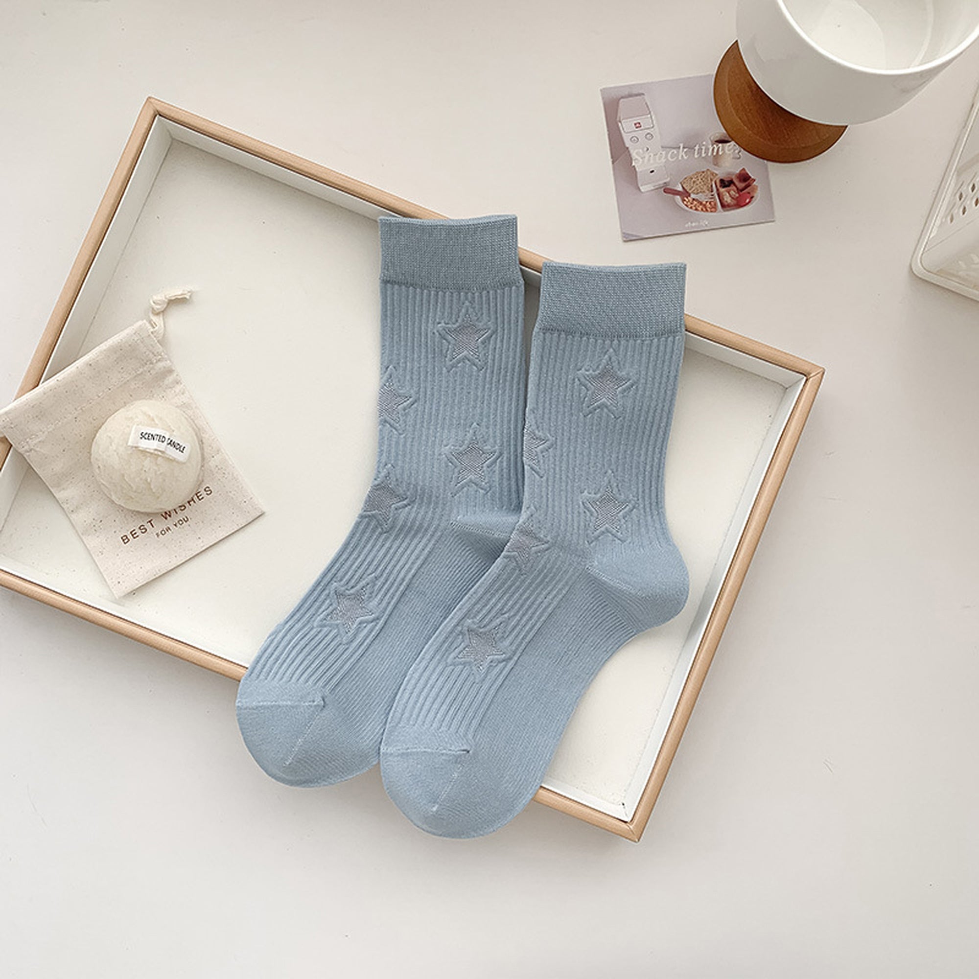 Anna-Kaci Women's Star - Patterned 6pk Soft Crew Socks