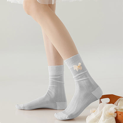 Anna-Kaci Women's 6pk Breathable Sheer Ankle Socks with Bow Accent