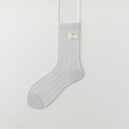 Anna-Kaci Women's 6pk Breathable Sheer Ankle Socks with Bow Accent