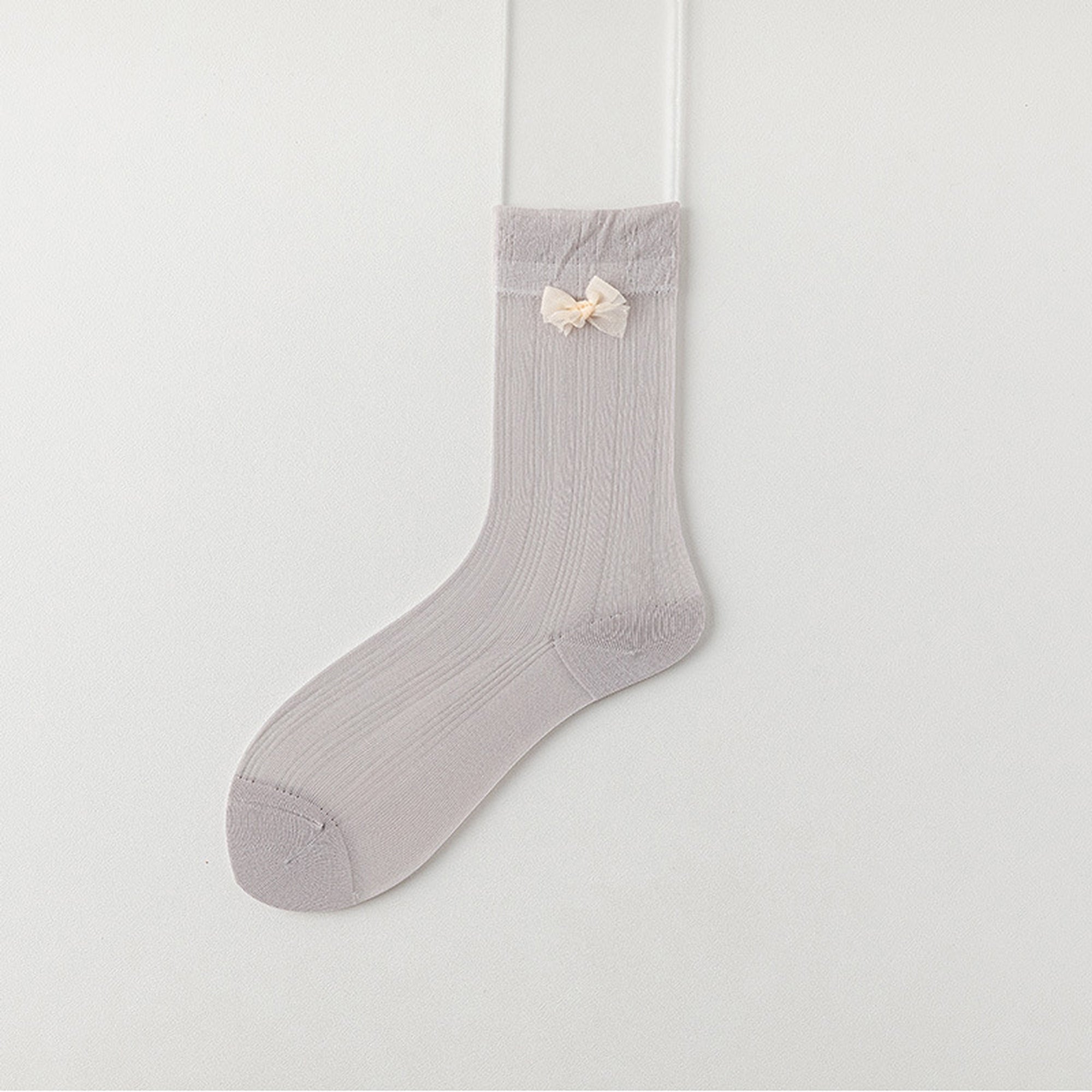 Anna-Kaci Women's 6pk Breathable Sheer Ankle Socks with Bow Accent