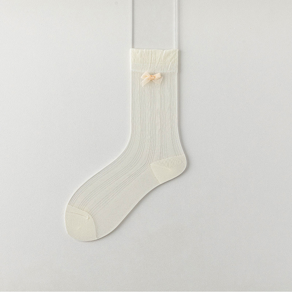 Anna-Kaci Women's 6pk Breathable Sheer Ankle Socks with Bow Accent