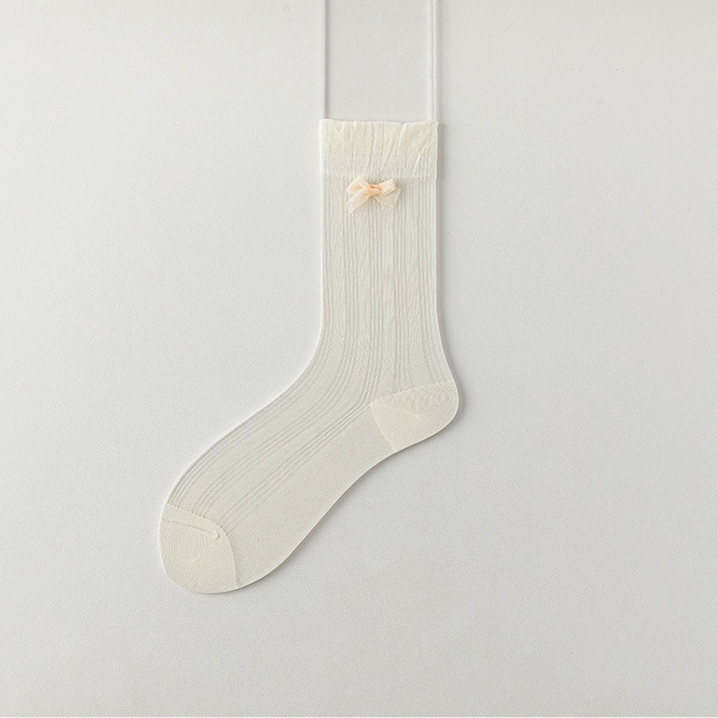 Anna-Kaci Women's 6pk Breathable Sheer Ankle Socks with Bow Accent