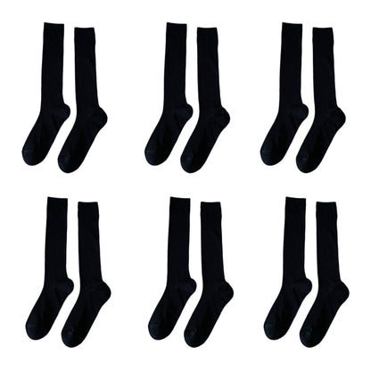 Anna-Kaci Women's 6pk Ribbed Knee - High Socks - Soft & Breathable