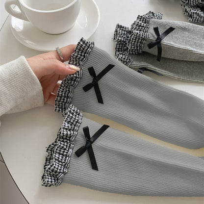 Anna-Kaci Women's 6pk Knee - High Socks with Bow and Patterned Cuff