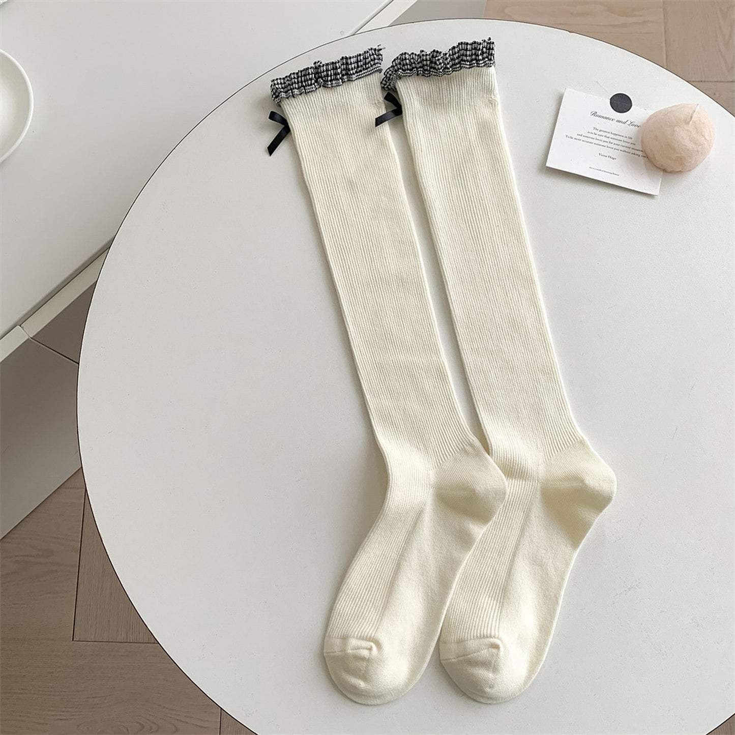 Anna-Kaci Women's 6pk Knee - High Socks with Bow and Patterned Cuff