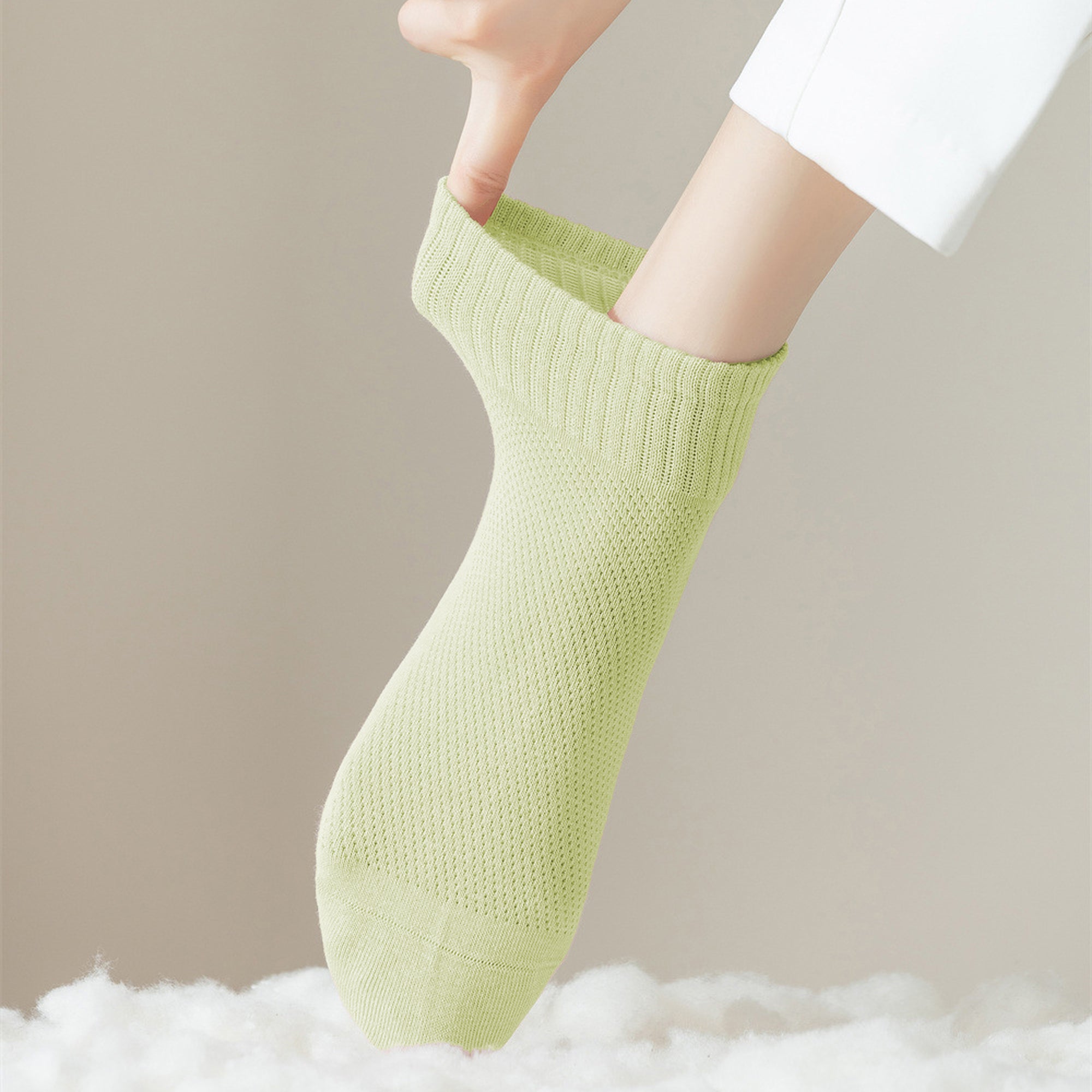 Anna-Kaci Women's 6pk Breathable Mesh Knit Casual Ankle Socks