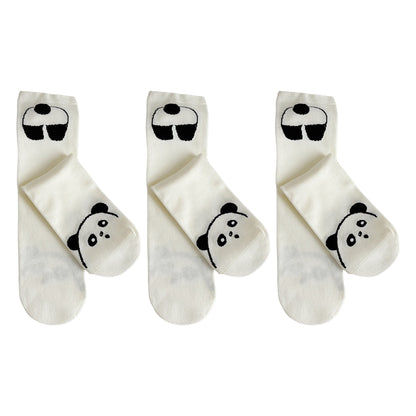 Anna-Kaci Women's 3-Pair Cotton Blend Socks with Cute Animal Designs Breathable and Comfortable