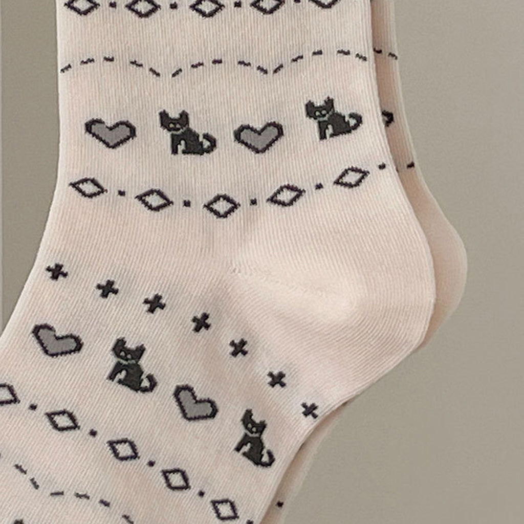 Anna-Kaci Womens Cotton Blend Crew Socks 3 Pair Pack Soft Everyday Casual Comfort