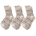 Women's Cotton Blend Socks 3-Pair Pack with Cute Animal Print Comfortable and Soft
