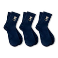 Anna-Kaci Womens Cotton Blend Crew Socks 3 Pair Soft Ribbed Knit Casual Everyday Socks