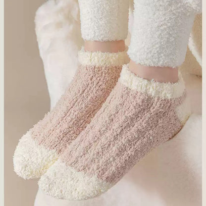 Anna-Kaci Women's 3-Pair Ultra-Soft Fuzzy Ankle Socks with Cozy Textured Design US 5¨C10