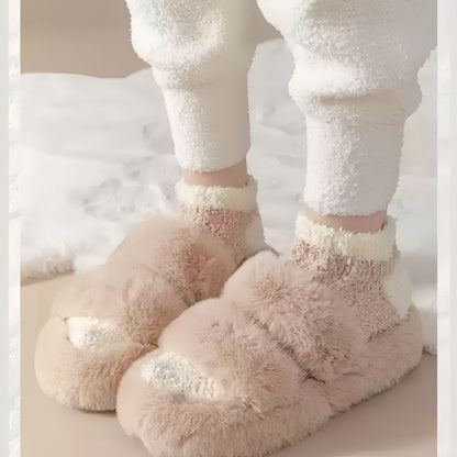 Anna-Kaci Women's 3-Pair Ultra-Soft Fuzzy Ankle Socks with Cozy Textured Design US 5¨C10