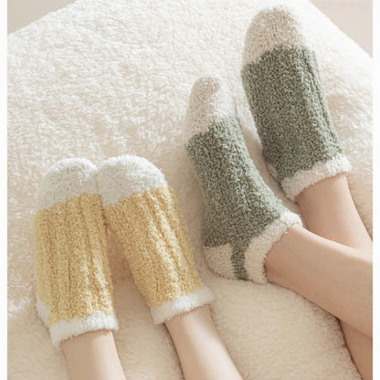 Anna-Kaci Women's 3-Pair Ultra-Soft Fuzzy Ankle Socks with Cozy Textured Design US 5¨C10