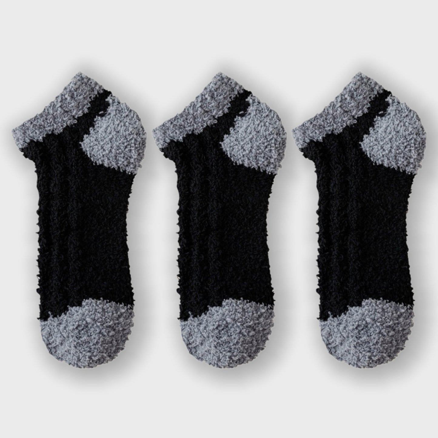 Anna-Kaci Women's 3-Pair Ultra-Soft Fuzzy Ankle Socks with Cozy Textured Design US 5¨C10