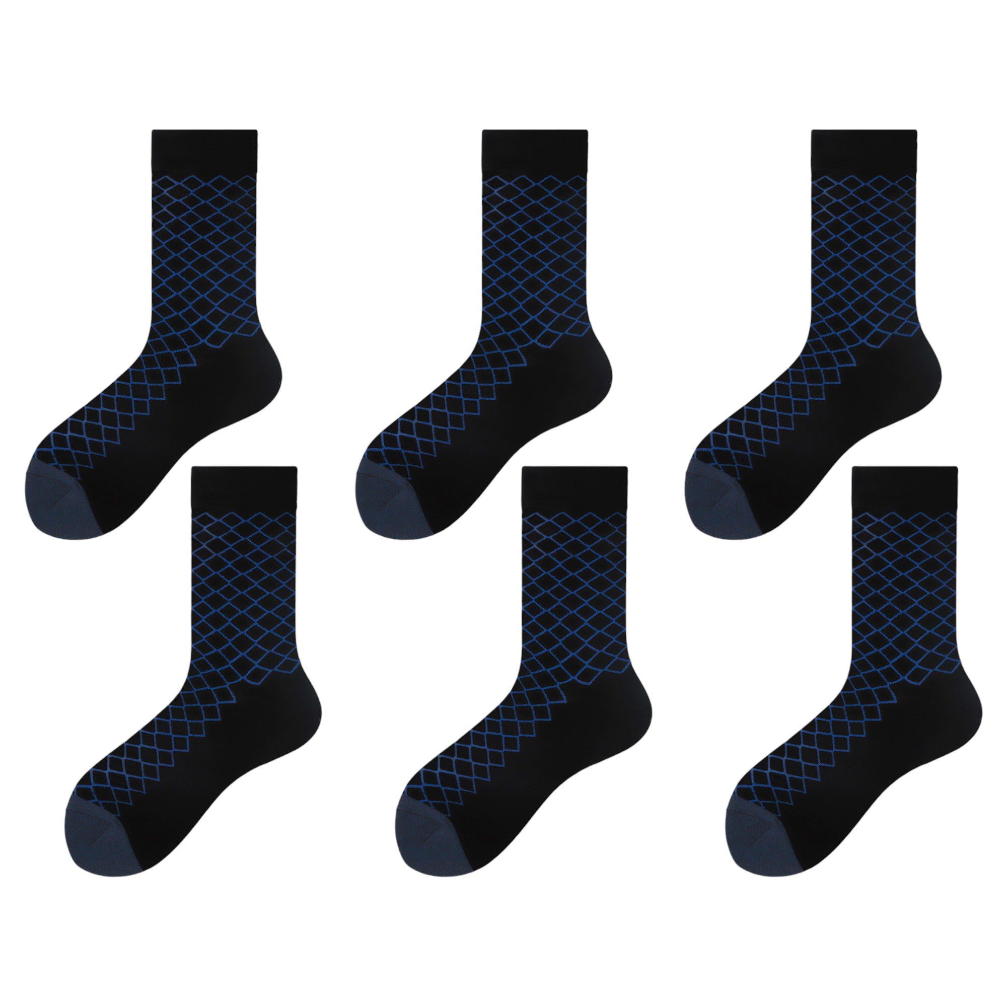 Anna-Kaci 6pk Men's Socks with Geometric Pattern