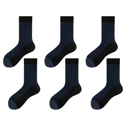 Anna-Kaci 6pk Men's Socks with Geometric Pattern