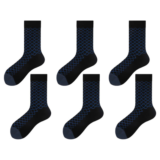 Anna-Kaci 6pk Men's Socks with Geometric Pattern