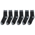 Anna-Kaci 6pk Men's Contrast - Color Ribbed Crew Socks - Non - Binding & Stay - Up