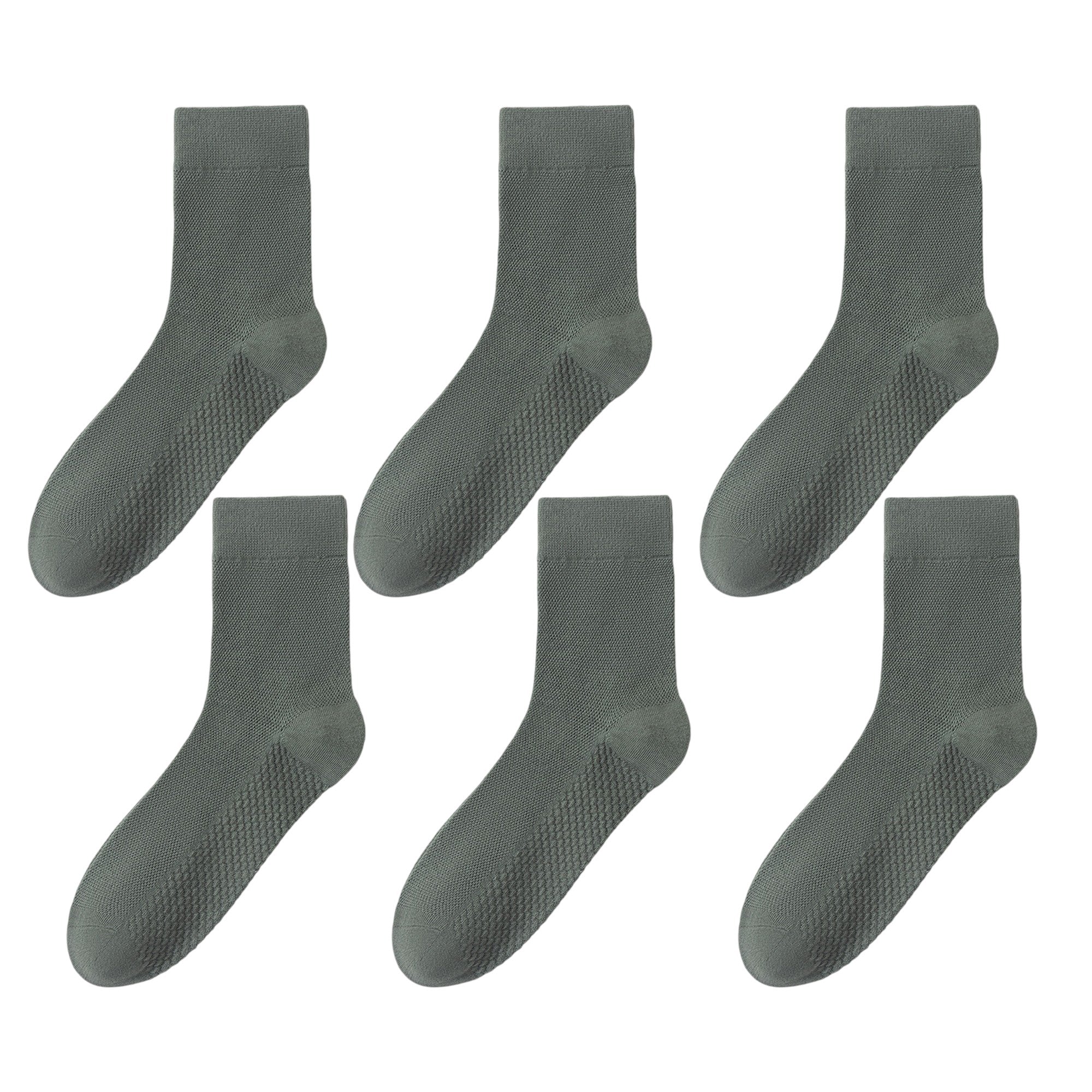 Anna-Kaci Men's Breathable Ankle Socks 6pk with Honeycomb Structure
