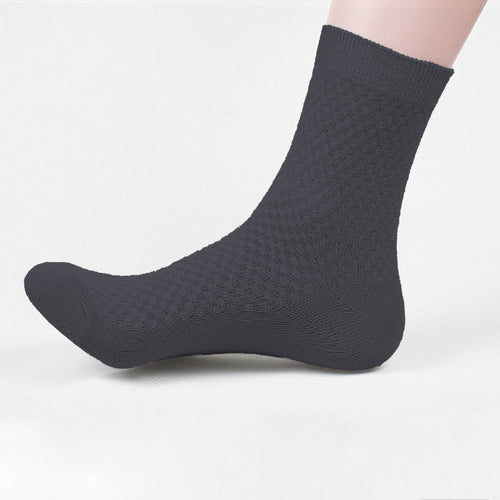 Anna-Kaci 6pk Men's Textured Crew Socks - Breathable & Comfortable