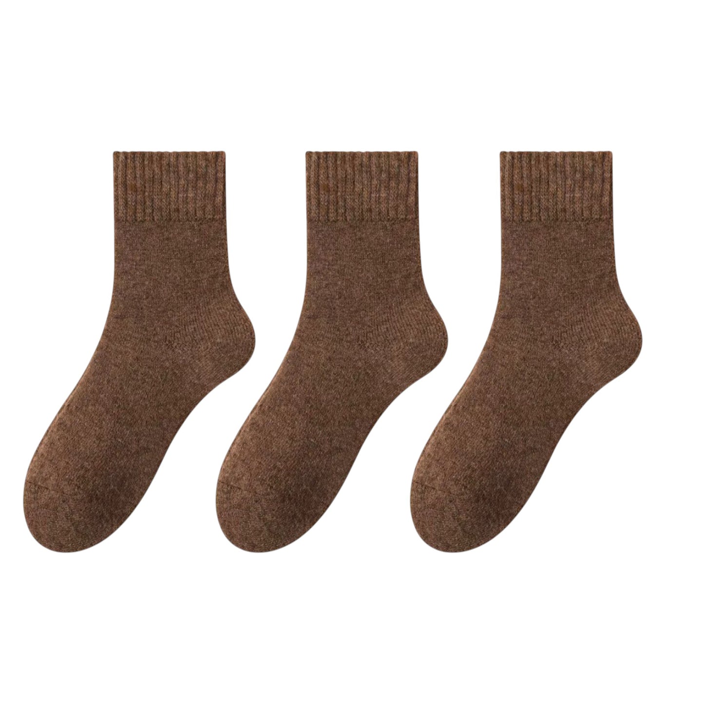 Anna-Kaci Women's 3-Pack Thermal Wool Blend Socks with Plush Lining for Winter Warmth