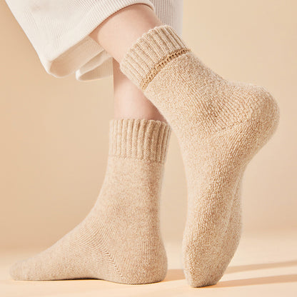Anna-Kaci Women's 3-Pack Thermal Wool Blend Socks with Plush Lining for Winter Warmth