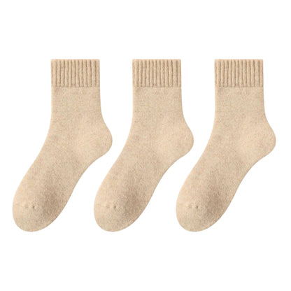Anna-Kaci Women's 3-Pack Thermal Wool Blend Socks with Plush Lining for Winter Warmth