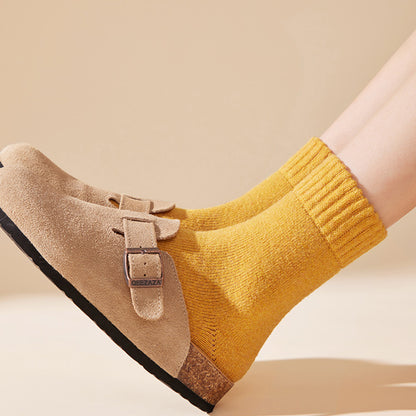 Anna-Kaci Women's 3-Pack Thermal Wool Blend Socks with Plush Lining for Winter Warmth