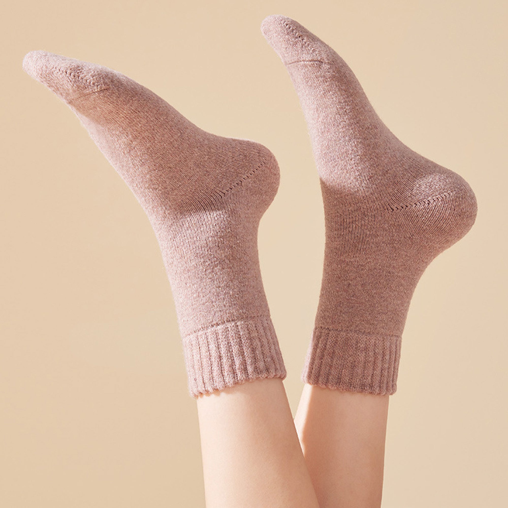Anna-Kaci Women's 3-Pack Thermal Wool Blend Socks with Plush Lining for Winter Warmth