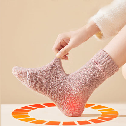 Anna-Kaci Women's 3-Pack Thermal Wool Blend Socks with Plush Lining for Winter Warmth
