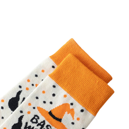 Anna-Kaci Women's 3-Pack Halloween Cotton Crew Socks with Festive Patterns