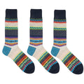 Anna-Kaci Women's 3-Pack Retro Cotton Crew Socks Soft Breathable Mid Calf Warm Everyday Wear