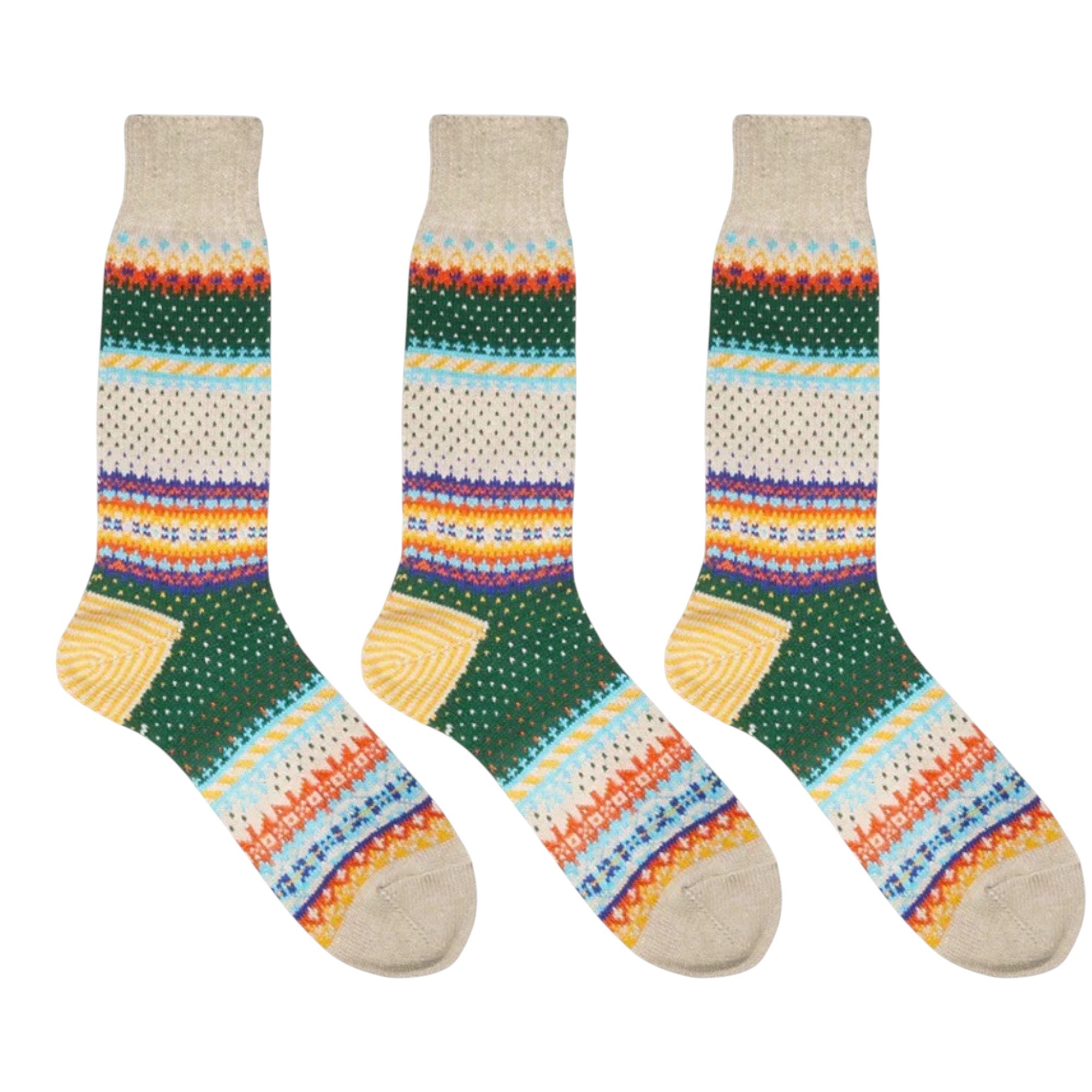 Anna-Kaci Women's 3-Pack Retro Cotton Crew Socks Soft Breathable Mid Calf Warm Everyday Wear