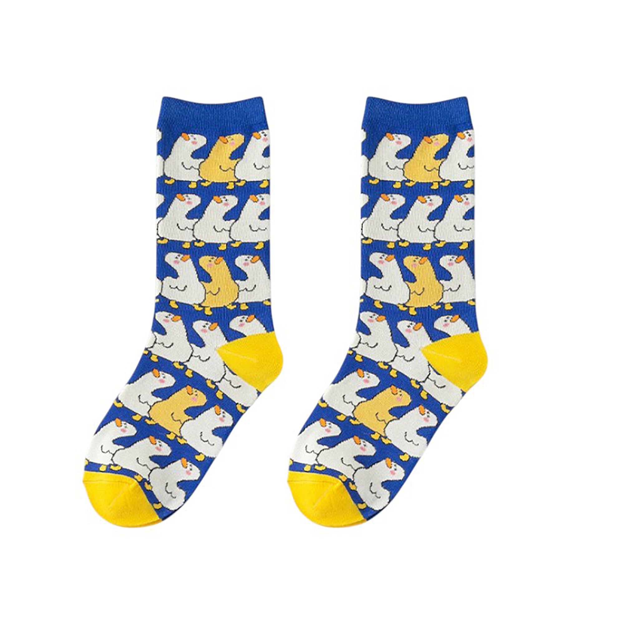 Anna-Kaci Women's Colorful Cotton Socks with Fun Cartoon Animal Patterns Breathable Soft