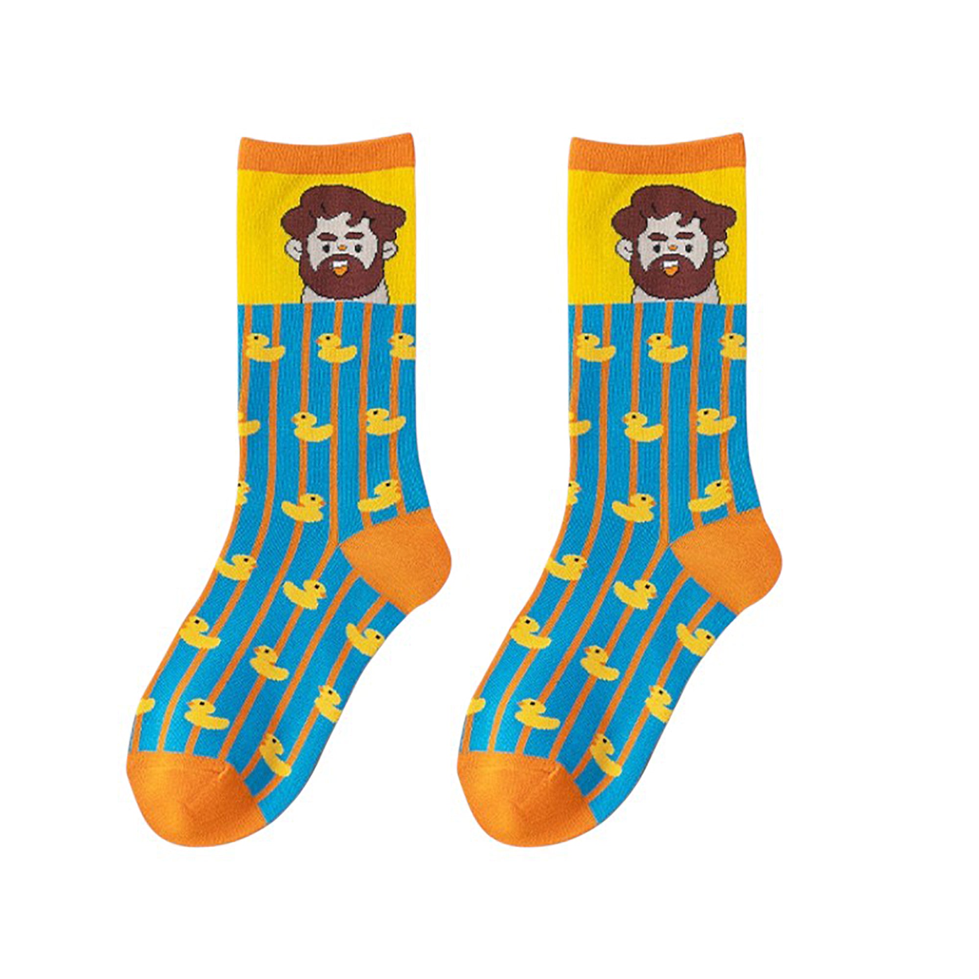 Anna-Kaci Women's Colorful Cotton Socks with Fun Cartoon Animal Patterns Breathable Soft
